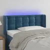 Image de vidaXL TÃªte de lit Ã  LED Bleu foncÃ© 93x16x78/88 cm Velours