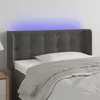 Image de vidaXL Tête de lit à LED Gris foncé 103x16x78/88 cm Velours3123713