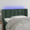 Image de vidaXL Tête de lit à LED Vert foncé 103x16x78/88 cm Velours