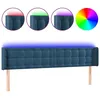 Image de vidaXL TÃªte de lit Ã  LED Bleu foncÃ© 203x16x78/88 cm Velours