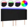Image de vidaXL TÃªte de lit Ã  LED Noir 203x16x118/128 cm Tissu