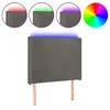 Image de vidaXL TÃªte de lit Ã  LED Gris foncÃ© 93x16x118/128 cm Velours