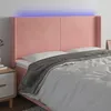 Image de vidaXL TÃªte de lit Ã  LED Rose 163x16x118/128 cm Velours