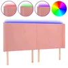 Image de vidaXL TÃªte de lit Ã  LED Rose 203x16x118/128 cm Velours