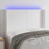 Image de vidaXL TÃªte de lit Ã  LED Blanc 147x16x118/128 cm Similicuir