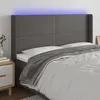 Image de vidaXL TÃªte de lit Ã  LED Gris 183x16x118/128 cm Similicuir