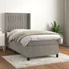 Image de vidaXL TÃªte de lit Ã  LED Gris clair 93x16x118/128 cm Tissu