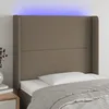 Image de vidaXL TÃªte de lit Ã  LED Taupe 103x16x118/128 cm Tissu