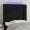 Image de vidaXL Tête de lit à LED Noir 103x16x118/128 cm Velours3123952