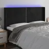 Image de vidaXL Tête de lit à LED Noir 163x16x118/128 cm Velours