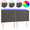 Image de vidaXL TÃªte de lit Ã  LED Gris foncÃ© 203x16x118/128 cm Velours