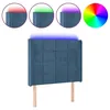 Image de Vidaxl TÃªte De Lit Ã Led Bleu FoncÃ© 93x16x118/128 Cm Velours