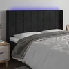 Image de vidaXL TÃªte de lit Ã  LED Noir 163x16x118/128 cm Velours