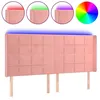 Image de vidaXL TÃªte de lit Ã  LED Rose 163x16x118/128 cm Velours