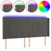 Image de vidaXL TÃªte de lit Ã  LED Gris foncÃ© 203x16x118/128 cm Velours