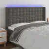 Image de vidaXL Tête de lit à LED Gris 147x16x118/128 cm Similicuir3124142
