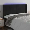 Image de vidaXL Tête de lit à LED Noir 203x16x118/128 cm Velours
