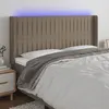 Image de vidaXL Tête de lit à LED Taupe 163x16x118/128 cm Tissu