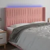 Image de vidaXL TÃªte de lit Ã  LED Rose 183x16x118/128 cm Velours