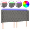 Image de vidaXL TÃªte de lit Ã  LED Gris foncÃ© 183x16x118/128 cm Tissu