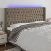 Image de vidaXL TÃªte de lit Ã  LED Taupe 183x16x118/128 cm Tissu