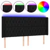Image de vidaXL TÃªte de lit Ã  LED Noir 203x16x118/128 cm Tissu