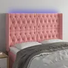 Image de vidaXL TÃªte de lit Ã  LED Rose 163x16x118/128 cm Velours