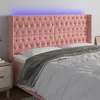 Image de vidaXL Tête de lit à LED Rose 183x16x118/128 cm Velours