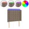 Image de vidaXL TÃªte de lit Ã  LED Taupe 83x16x118/128 cm Tissu