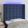 Image de vidaXL Tête de lit à LED Bleu 103x16x118/128 cm Tissu
