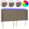 Image de vidaXL TÃªte de lit Ã  LED Taupe 163x16x118/128 cm Tissu