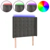 Image de vidaXL TÃªte de lit Ã  LED Gris foncÃ© 103x16x118/128 cm Velours