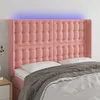 Image de vidaXL TÃªte de lit Ã  LED Rose 147x16x118/128 cm Velours