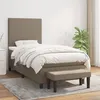 Image de vidaXL Lit Ã  sommier tapissier avec matelas Taupe 90x190 cm Tissu
