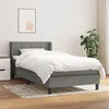 Image de vidaXL Sommier à lattes de lit avec matelas Gris foncé 80x200 cm Tissu