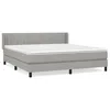 Image de Lit Ã  sommier tapissier avec matelas Gris clair 160x200cm Tissu