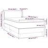 Image de vidaXL Lit Ã  sommier tapissier avec matelas Noir 90x190 cm Tissu