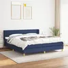 Image de vidaXL Sommier à lattes de lit avec matelas Bleu 180x200 cm Tissu