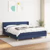Image de vidaXL Sommier à lattes de lit avec matelas Bleu 180x200 cm Tissu