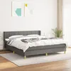 Image de Lit Ã  sommier tapissier avec matelas Gris foncÃ© 180x200cm Tissu