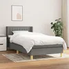Image de vidaXL Sommier à lattes de lit et matelas Gris foncé 90x190 cm Tissu