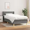 Image de vidaXL Sommier à lattes de lit et matelas Gris foncé 90x190 cm Tissu