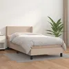 Image de vidaXL Sommier à lattes de lit avec matelas Cappuccino 90x200 cm