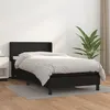 Image de vidaXL Sommier à lattes de lit avec matelas Noir 100x200 cm Similicuir3130643