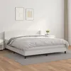 Image de vidaXL Sommier à lattes de lit avec matelas Blanc 160x200cm Similicuir