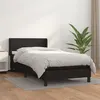 Image de vidaXL Sommier à lattes de lit avec matelas Noir 100x200 cm Similicuir