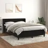 Image de vidaXL Sommier à lattes de lit avec matelas Noir 140x190 cm Velours3130837