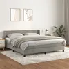 Image de vidaXL Sommier à lattes de lit et matelas Gris clair 180x200cm Velours
