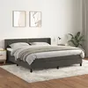 Image de vidaXL Sommier à lattes de lit et matelas Gris foncé 180x200cm Velours