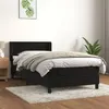 Image de vidaXL Sommier à lattes de lit avec matelas Noir 100x200 cm Velours3130945